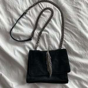 Feather clutch purse